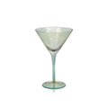 Blue Luster Martini Glass