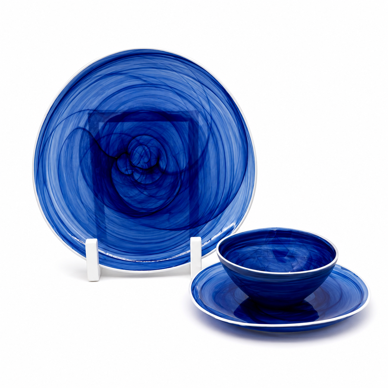 Cobalt Blue Hand-Blown Dinnerware