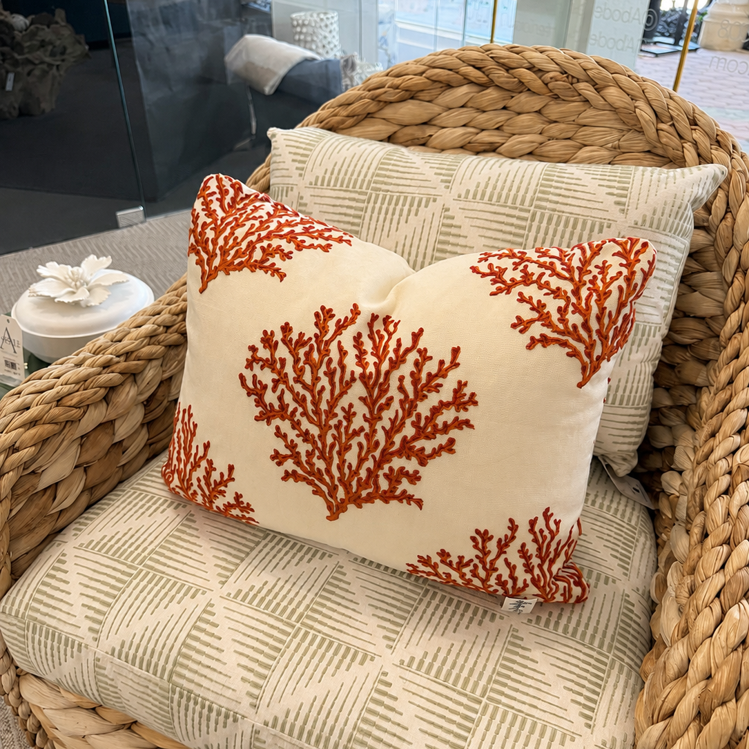 Coral Lumbar Pillow