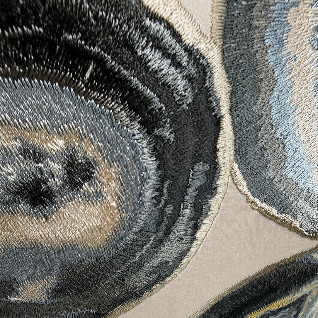 Embroidered Agate Pillow