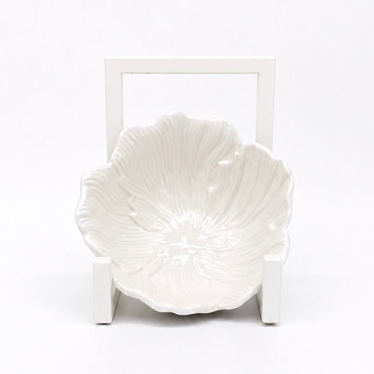 White Organic Floral Dinnerware Set