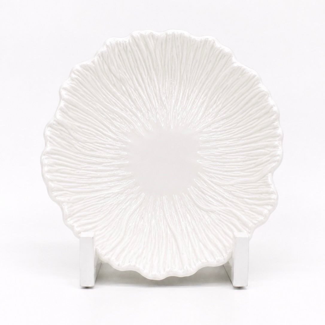 White Organic Floral Dinnerware Set