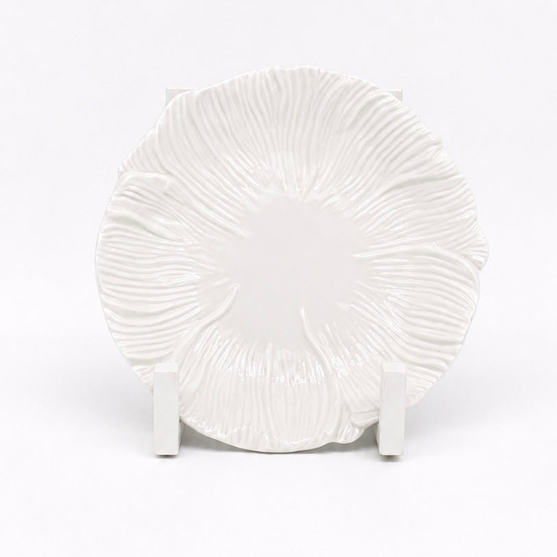 White Organic Floral Dinnerware Set