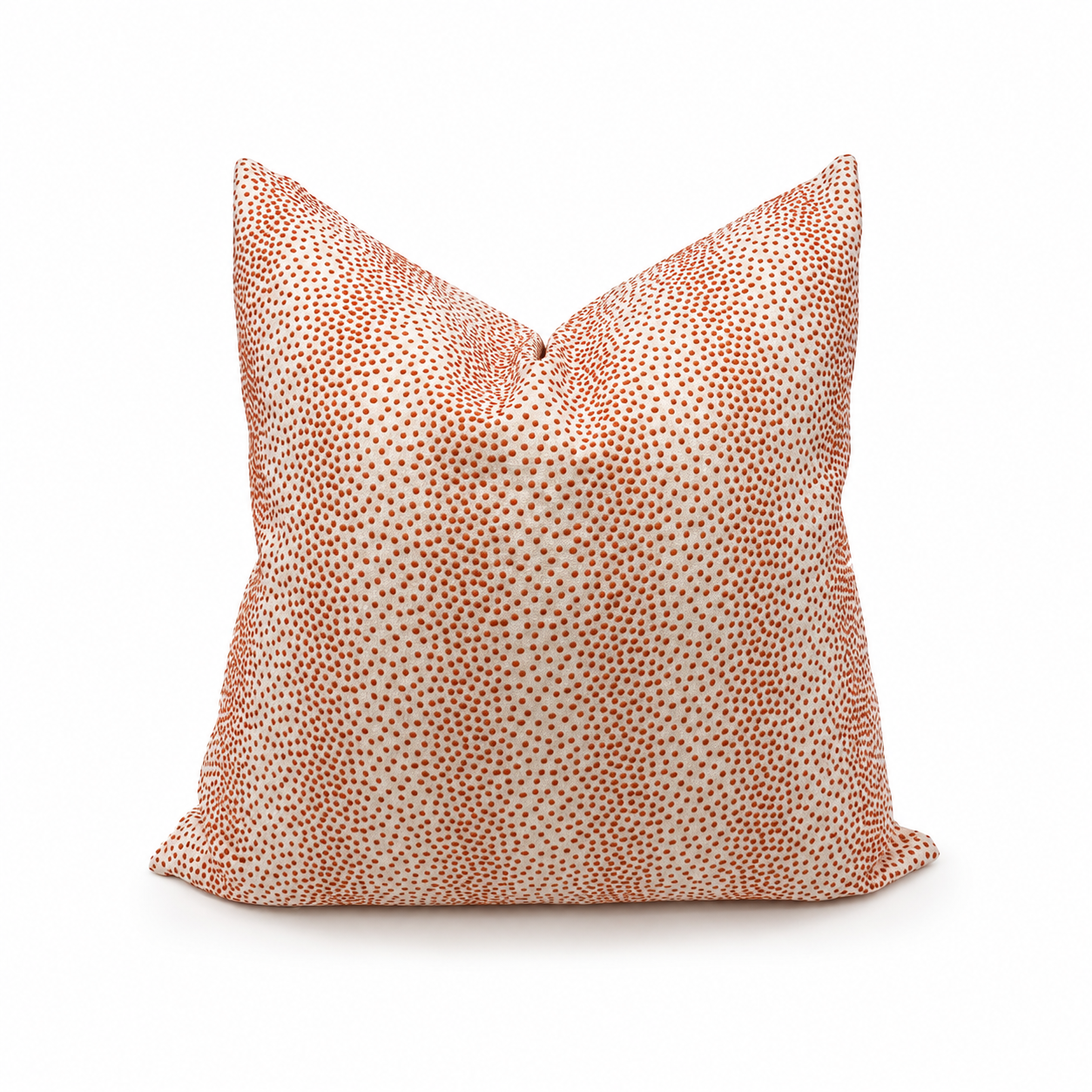 Orange Striped Dot Pillow