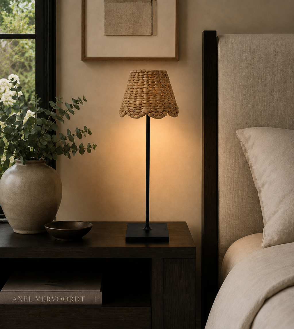 Scalloped Rattan Lamp Shade