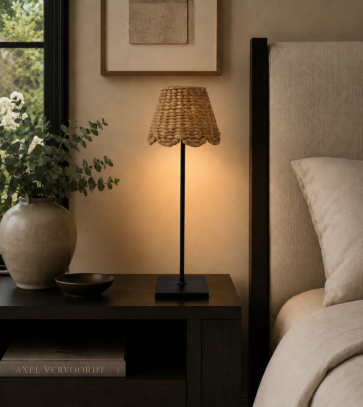 Scalloped Rattan Lamp Shade