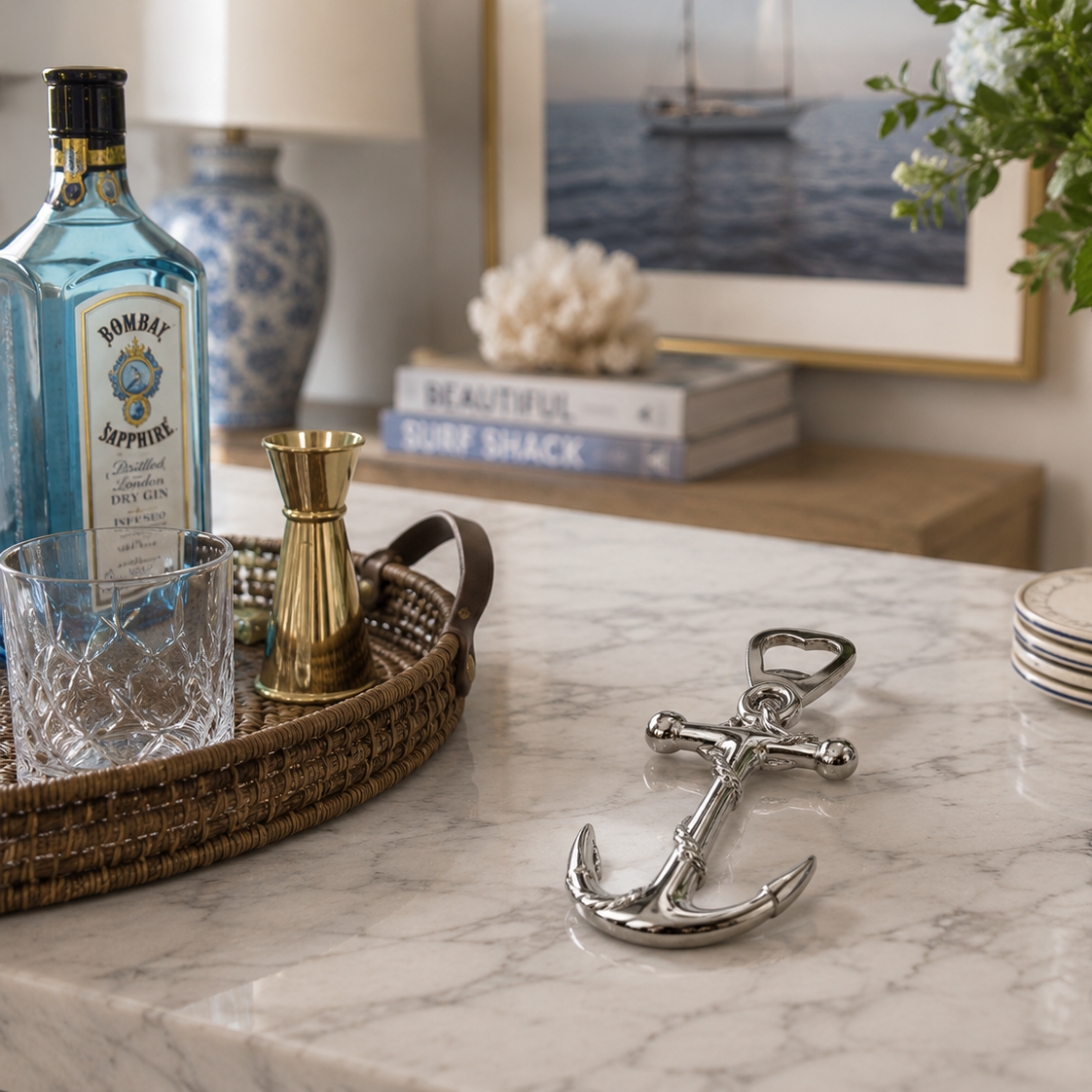 Silver Anchor Bottle Opener