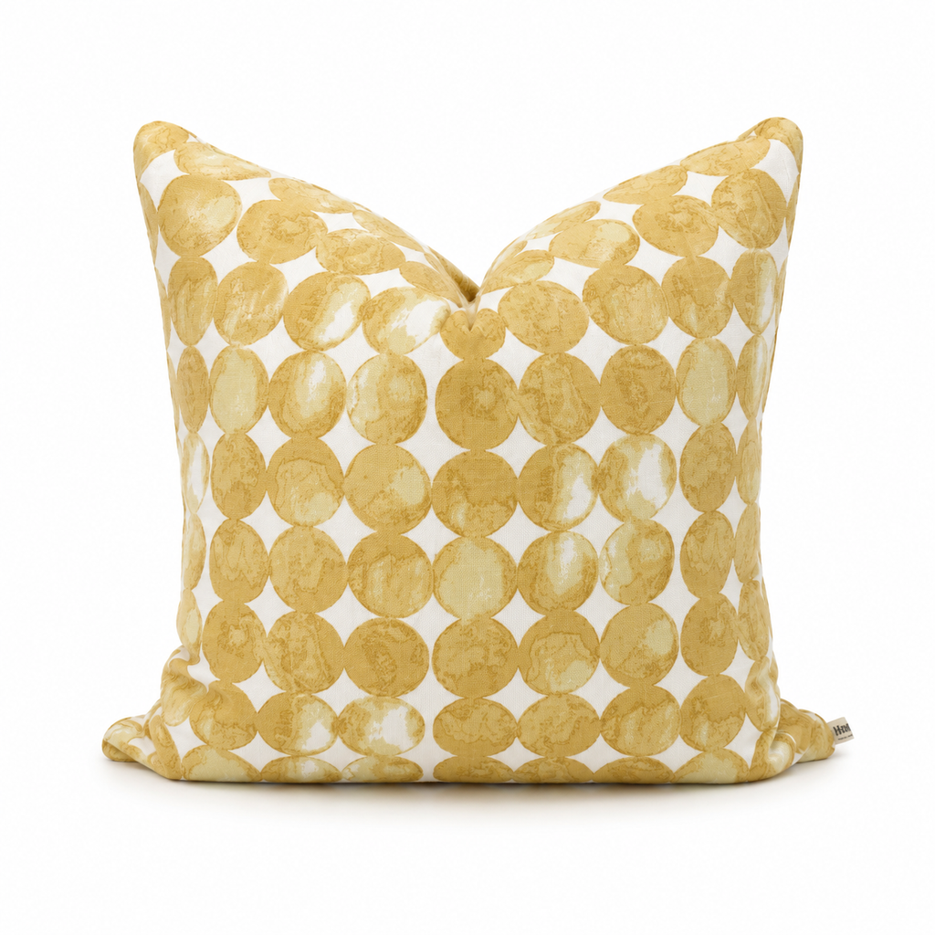 Yellow Dot Pillow