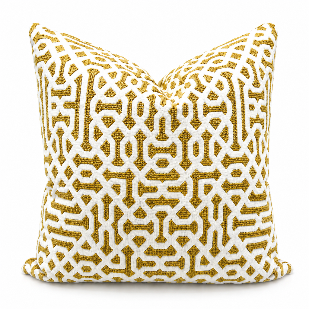 Yellow Lattice Pillow