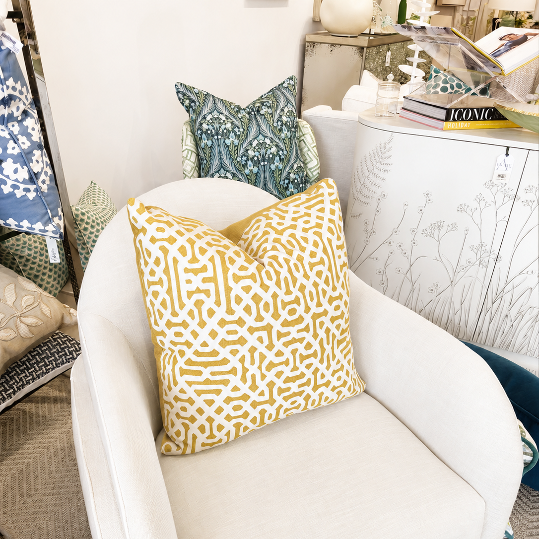 Yellow Lattice Pillow